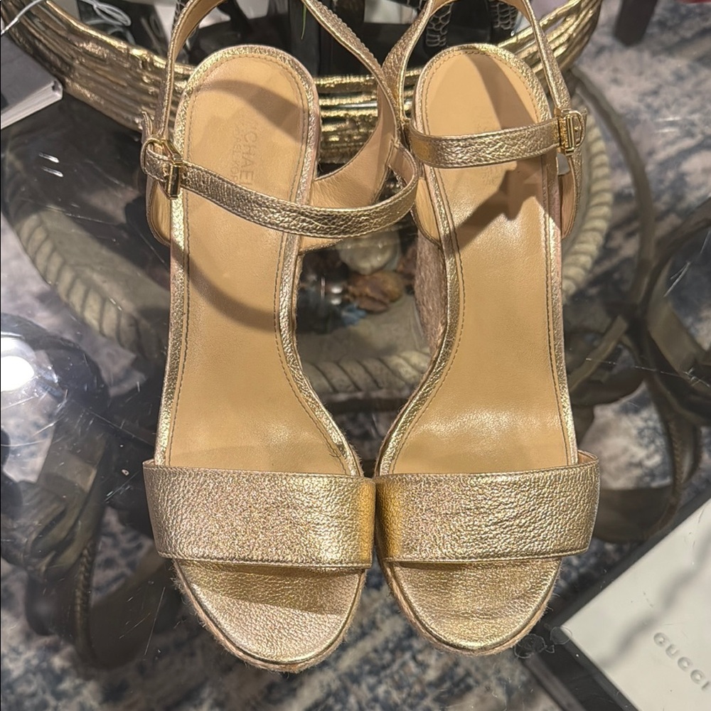 Michael Kors Gold Strappy Sandals